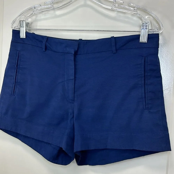 L’Agence - Chino Mid-Rise Shorts - Size 8, Navy Blue - Picture 4 of 16